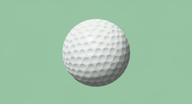 飛距離が出るゴルフボールの選び方 5 ゴルフボールのディンプルとカバー素材の違いを強調した抽象的な接写イラスト
